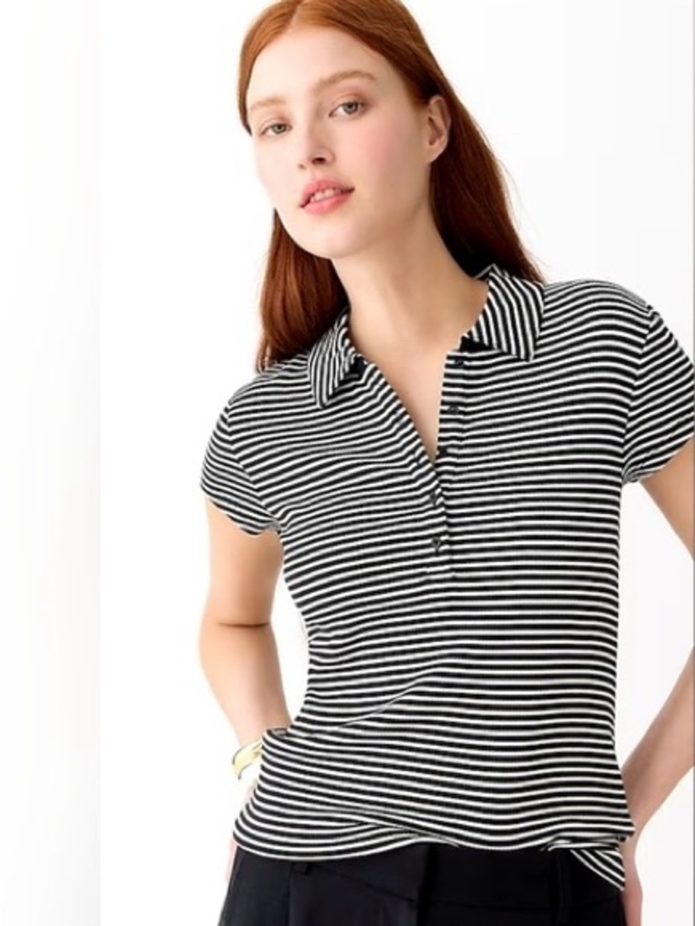 J. Crew Stripe Polo Top
